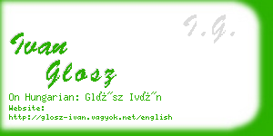 ivan glosz business card